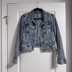 Free People Cropped Denim Jacket